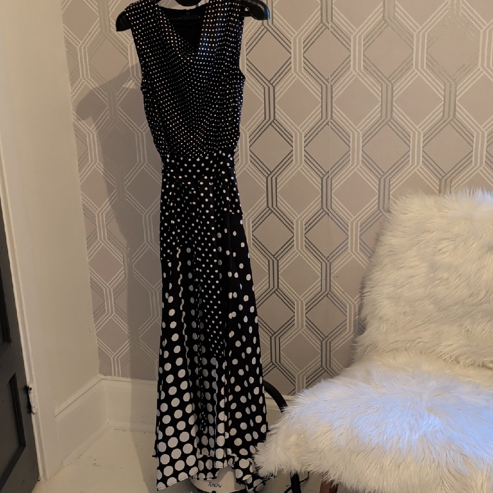 Banana Republic Black and White Maxi Dress